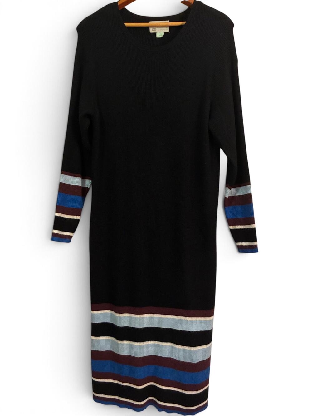 Anthropologie Saturday/Sunday Parvati Striped Knit Midi Sweater Dress.